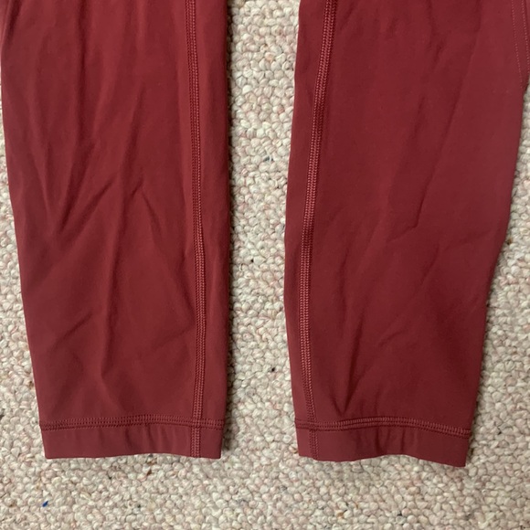 Lululemon Burgundy Leggings Size 4 - Picture 3 of 7